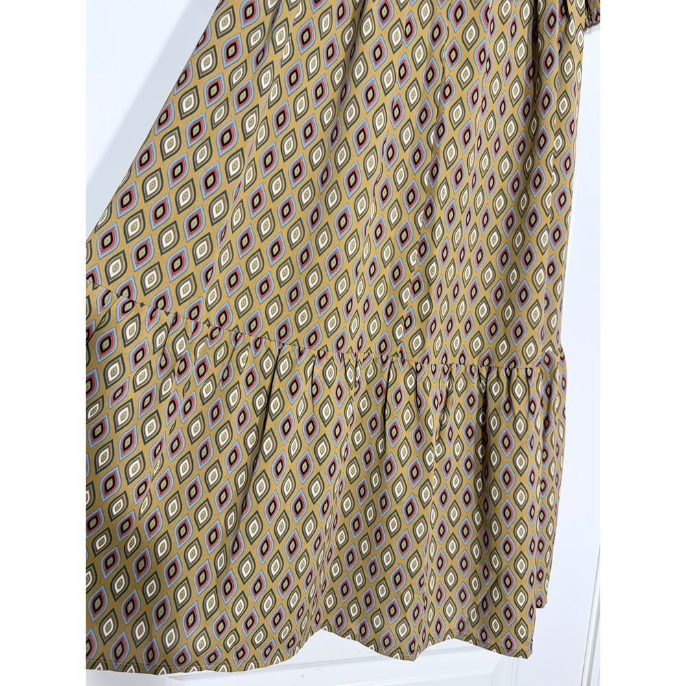 Calista Midi Shirt Dress in a Geometric Medallion Print, Women's Size S - Picture 7 of 8